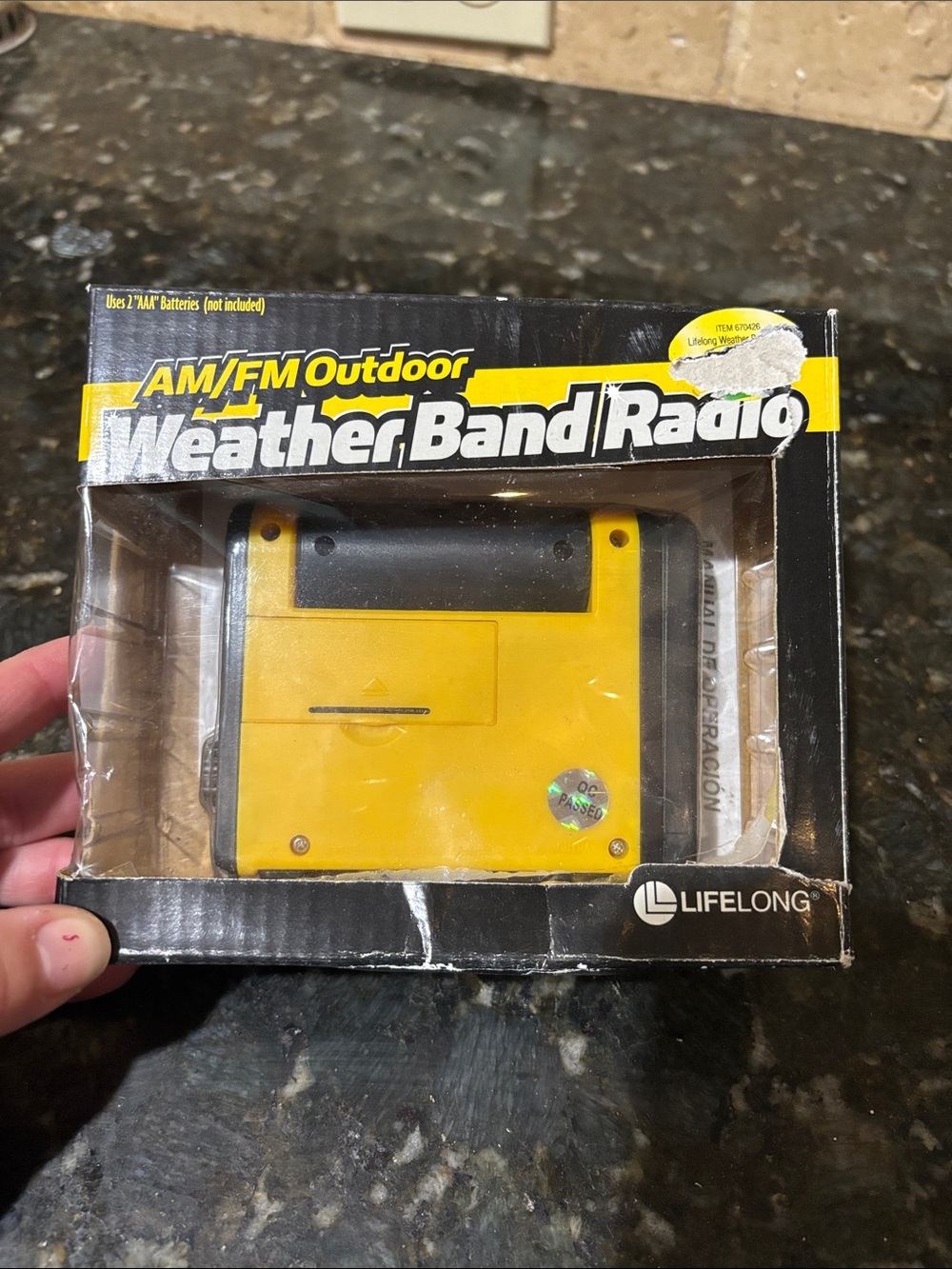 NWT Weather outdoor  yellow Radio